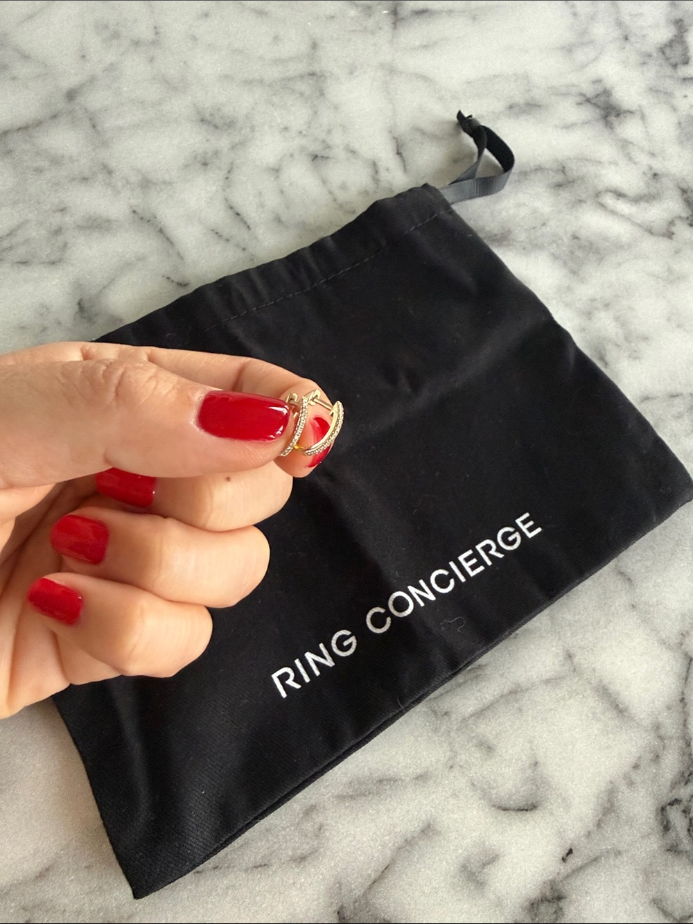 Ring Concierge 14k Gold Diamond Huggies